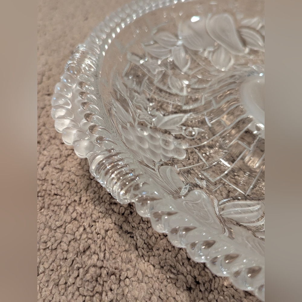 Stunning Vintage Gorham Crystal Apple/Fruit Platter -PERFECT CONDITION - Picture 3 of 6